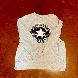 Girls gray converse thick long sleeve